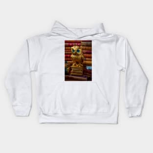 Golden Owl And Old Books Kids Hoodie